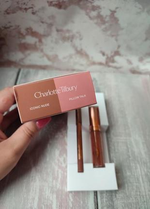 Набор для губ charlotte tilbury glossy nude pink lip duo4 фото