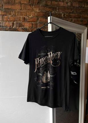 Hard rock cafe berlin men’s big print black t-shirt футболка