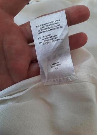 Стильна базова льляна блуза льон котон damart oversize, m/l6 фото