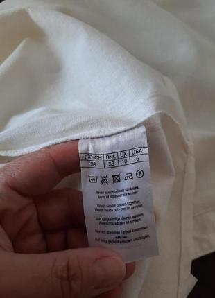 Стильна базова льляна блуза льон котон damart oversize, m/l8 фото