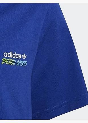 Футболка adidas graphic stoked beach tee blue hb94494 фото