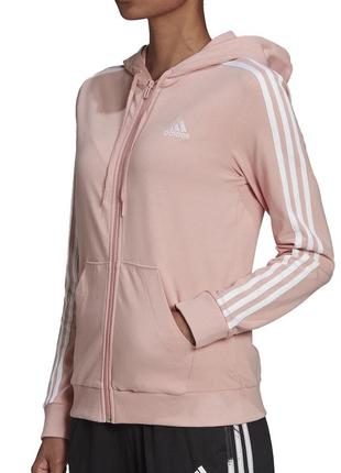 Толстовка женская adidas w 3s sj fz hd розовая hc9251