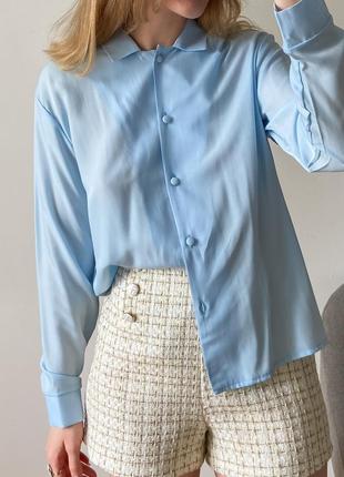 Голубая женская блуза2 фото
