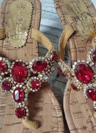 Сабо beach bunny шлепки шлепанцы с камнями swarovski оригинал 37 размер5 фото