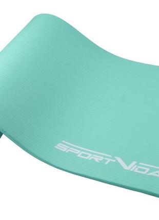 Коврик (мат) спортивный sportvida nbr 180 x 60 x 1.5 см для йоги и фитнеса sv-hk0074 mint poland