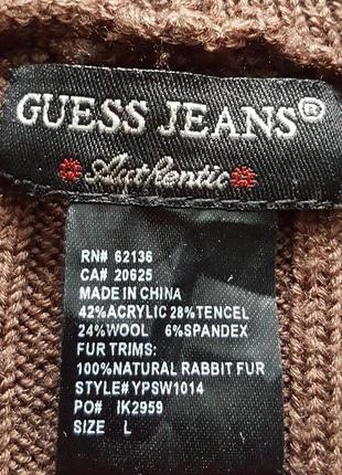 Оригинал.фирменная,меховая,теплая жилетка-безрукавка guess jeans4 фото