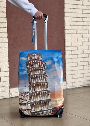 Чохол для валізи із принтом пізанська вежа1 фото