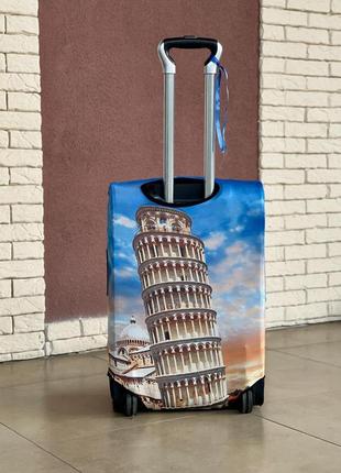 Чохол для валізи із принтом пізанська вежа2 фото