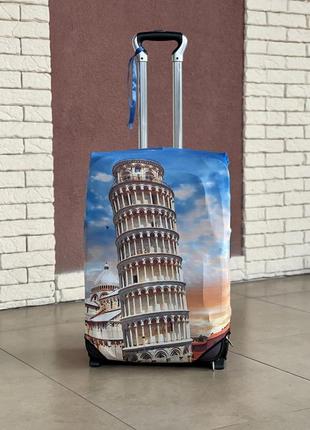 Чохол для валізи із принтом пізанська вежа7 фото