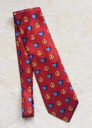 Прикольный галстук moschino шелк италия винтаж