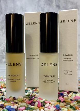 ✔️оригінал шикарний набір сироваток zelens tea shot urban defence serum power d fortifying and restoring