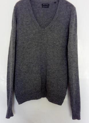 Базовий теплий вовняний сірий джемпер, светр, marc o polo