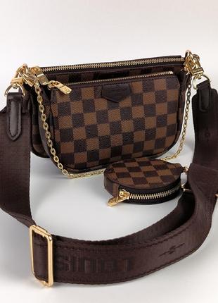 Louis vuitton pochete multi brown3 фото