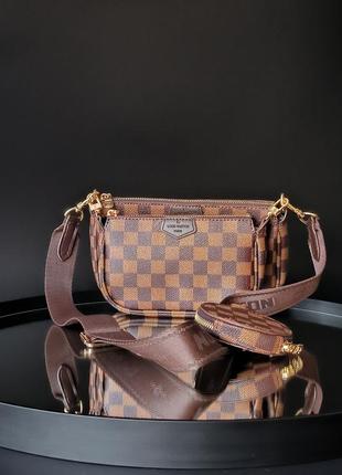 Жіноча сумочка louis vuitton pochete multi brown 23х15х10см