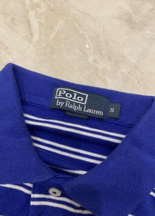 Поло футболка polo ralph lauren синя в полоску7 фото