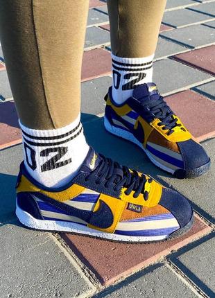 Nike cortez x union l.a. blue yellow 36