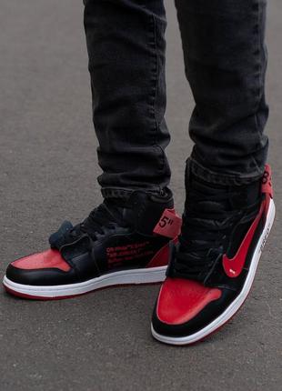 Nike air jordan 1 off-white bred1 фото