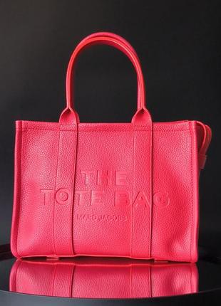 Marc jacobs medium tote bag red