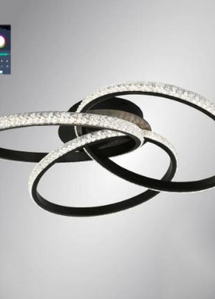 Управляемая светодиодная люстра vita 80w 3r черная