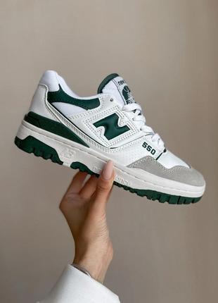 Мужские кроссовки new balance 550 white green 40-42-43-44