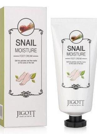 Крем для ніг jigott муцин равлика jigott snail moisture 100ml1 фото