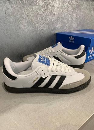 Кроссовки adidas samba white/black