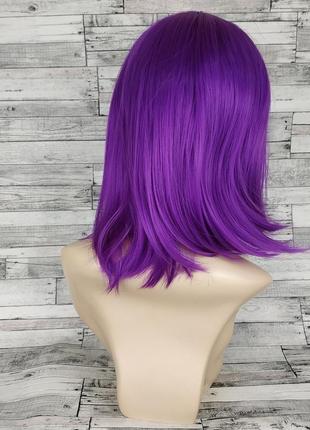 7045 парик фиолетовый прямой каре