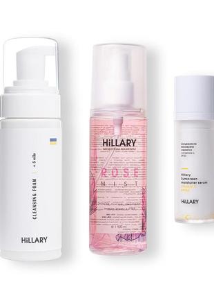 Набір для обличчя сонцезахисний та тонізуючий hillary sun protection and toning