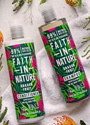 Органический шампунь для всех типов волос с экстрактом питайи faith in nature shampoo dragon fruit 400 мл7 фото