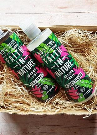 Органический шампунь для всех типов волос с экстрактом питайи faith in nature shampoo dragon fruit 400 мл8 фото