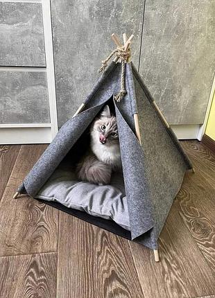 Лежанка будиночок вігвам розмір 50*50см.