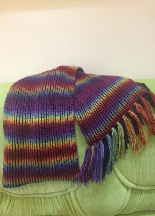 Двусторонний шарф английской резинкой2 фото