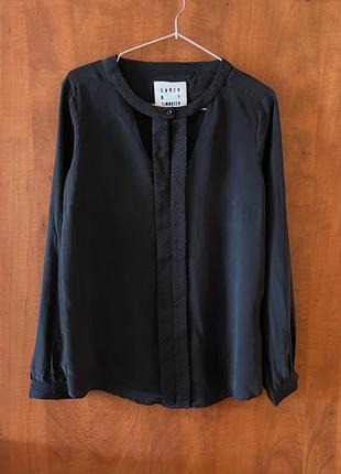 Шелковая блуза  100% шелк бренд karen by simonsen.1 фото