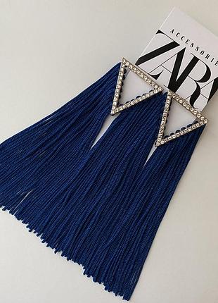 Серьги серьги zara оригинал оригинал френзли вечерние бахрома