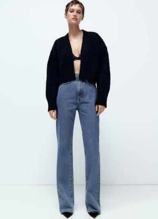 Джинсы прямые mom мам wide leg зара zara