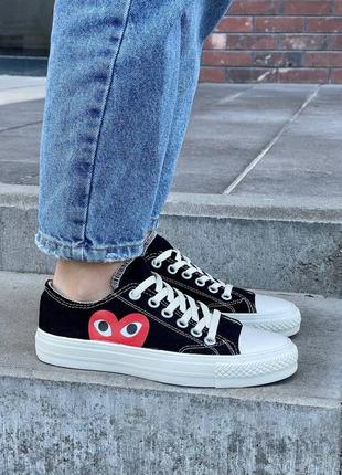 Кроссовки кеды comme des garçons play x converse low ‘black’ кроссовки3 фото