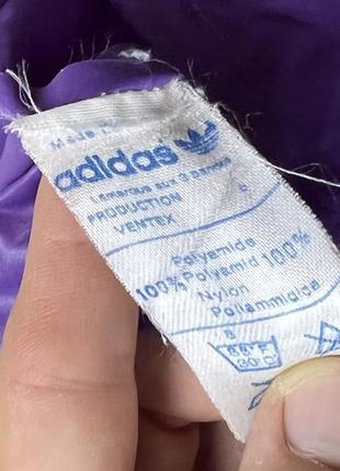 Adidas кофта ветровка l размер винтажная спортивная плащовка фиолетовая оригинал4 фото