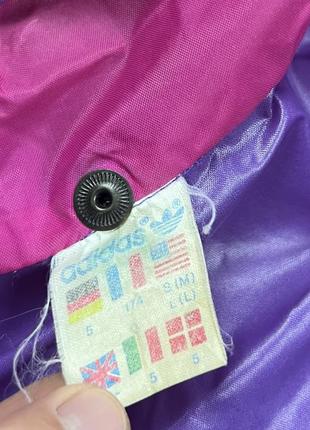 Adidas кофта ветровка l размер винтажная спортивная плащовка фиолетовая оригинал2 фото