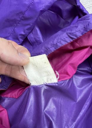 Adidas кофта ветровка l размер винтажная спортивная плащовка фиолетовая оригинал5 фото