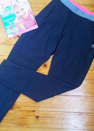 Спортивні штани з плащовки / чорні легкі спортивні штани decathlon2 фото