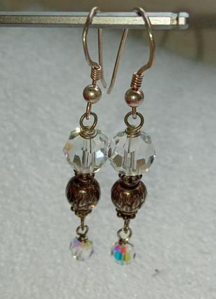 Серьги серебряные.