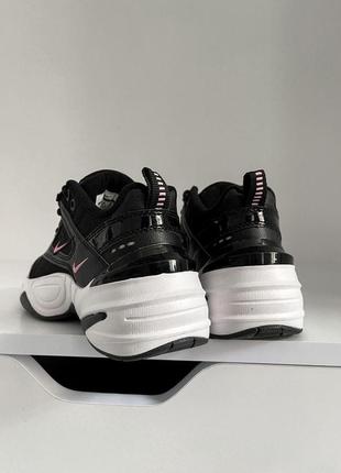 Женские кроссовки nike m2k tekno black white pink 36-37-39-404 фото