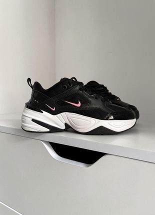 Женские кроссовки nike m2k tekno black white pink 36-37-39-402 фото