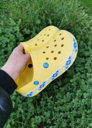 Кроксы женские желтые пена сабо клоги