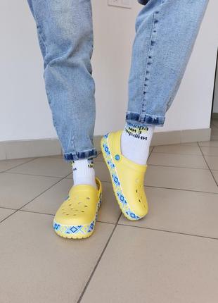 Кроксы женские желтые пена сабо клоги