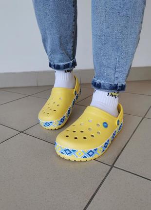 Кроксы женские желтые пена сабо клоги
