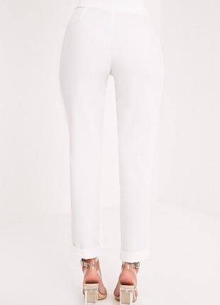 Белые брюки, высокая талия2 фото