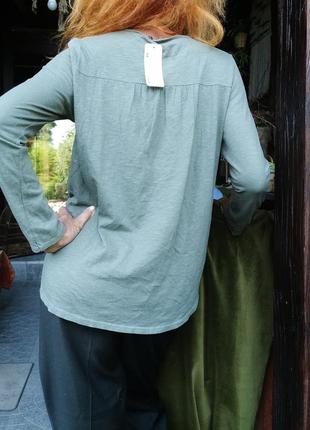 Италия. блуза с пайетками коттон хлопок трикотажная6 фото