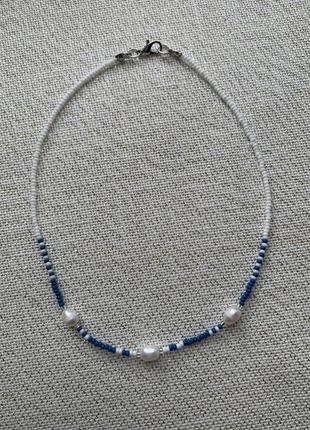 Ожерелье из бисера, чокер из бисера