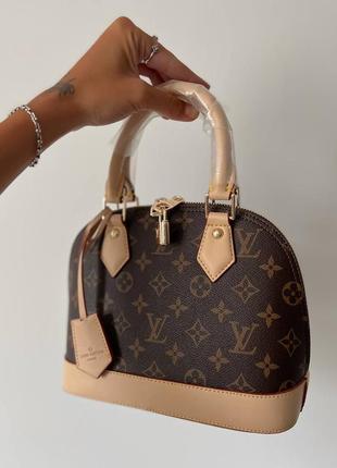 Сумка louis vuitton alma brown beige